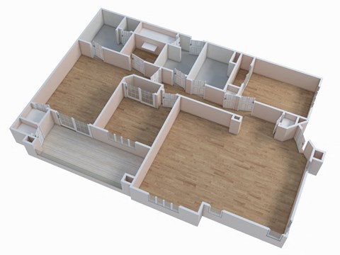 an overhead view of a floor plan of a house
